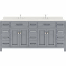 Load image into Gallery viewer, Virtu USA Caroline Parkway 72&quot; Double Sink Dazzle White Quartz Top Vanity- Virtuusa