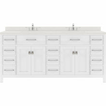 Load image into Gallery viewer, Virtu USA Caroline Parkway 72&quot; Double Sink Dazzle White Quartz Top Vanity- Virtuusa
