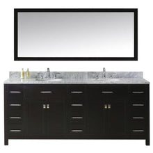 Load image into Gallery viewer, Caroline Parkway 78&quot; Double Sink Dazzle White Quartz Top Vanity with Faucet and Mirror - Vanity Grace Store - Virtuusa
