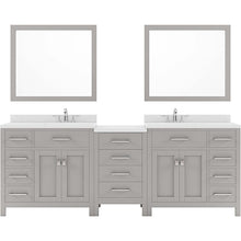 Load image into Gallery viewer, Virtu USA Caroline Parkway 93&quot; Double Sink in Dazzle White Quartz Top Vanity with Mirrors- Virtuusa