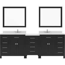 Load image into Gallery viewer, Virtu USA Caroline Parkway 93&quot; Double Sink in Dazzle White Quartz Top Vanity with Mirrors- Virtuusa