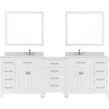 Load image into Gallery viewer, Virtu USA Caroline Parkway 93&quot; Double Sink in Dazzle White Quartz Top Vanity with Mirrors- Virtuusa