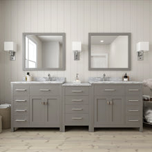 Load image into Gallery viewer, Virtu USA Caroline Parkway 93&quot; Double Sink in Italian Carrara White Marble Top Vanity with Mirrors- Virtuusa