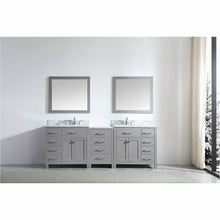 Load image into Gallery viewer, Virtu USA Caroline Parkway 93&quot; Double Sink in Italian Carrara White Marble Top Vanity with Faucet and Mirrors- Virtuusa