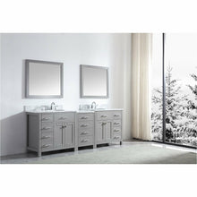 Load image into Gallery viewer, Virtu USA Caroline Parkway 93&quot; Double Sink in Italian Carrara White Marble Top Vanity with Faucet and Mirrors- Virtuusa