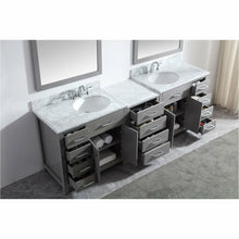 Load image into Gallery viewer, Virtu USA Caroline Parkway 93&quot; Double Sink in Italian Carrara White Marble Top Vanity with Faucet and Mirrors- Virtuusa
