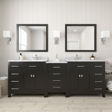 Load image into Gallery viewer, Virtu USA Caroline Parkway 93&quot; Double Sink in Italian Carrara White Marble Top Vanity with Mirrors- Virtuusa
