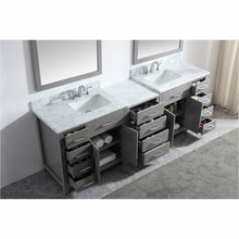 Load image into Gallery viewer, Virtu USA Caroline Parkway 93&quot; Double Sink in Italian Carrara White Marble Top Vanity with Faucet and Mirrors- Virtuusa