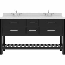 Load image into Gallery viewer, Caroline Estate 60&quot; Double Sink Dazzle White Quartz Top Vanity - Vanity Grace Store - Virtuusa