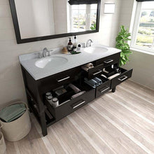Load image into Gallery viewer, Caroline Estate 60&quot; Double Sink Dazzle White Quartz Top Vanity with Mirrors - Vanity Grace Store - Virtuusa