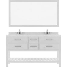 Load image into Gallery viewer, Caroline Estate 60&quot; Double Sink Dazzle White Quartz Top Vanity with Mirrors - Vanity Grace Store - Virtuusa