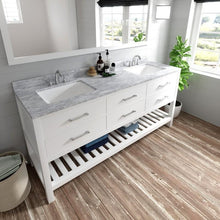 Load image into Gallery viewer, Caroline Estate 72&quot; Double Sink Dazzle White Quartz Top Vanity with Mirrors - Vanity Grace Store - Virtuusa