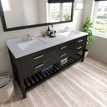 Load image into Gallery viewer, Caroline Estate 72&quot; Double Sink Dazzle White Quartz Top Vanity with Mirrors - Vanity Grace Store - Virtuusa