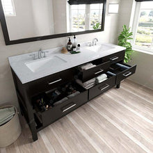 Load image into Gallery viewer, Caroline Estate 72&quot; Double Sink Dazzle White Quartz Top Vanity with Mirrors - Vanity Grace Store - Virtuusa