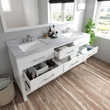 Load image into Gallery viewer, Caroline Estate 72&quot; Double Sink Dazzle White Quartz Top Vanity with Mirrors - Vanity Grace Store - Virtuusa