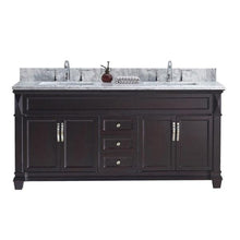 Load image into Gallery viewer, Victoria 60&quot; Double Sink Italian Carrara White Marble Top Vanity - Vanity Grace Store - Virtuusa