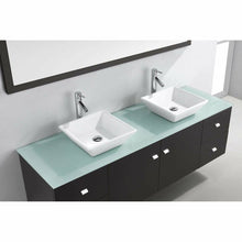 Load image into Gallery viewer, Virtu USA Clarissa 72&quot; Double Square Sink Vanity with Faucet - Mirror- Virtuusa