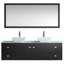 Load image into Gallery viewer, Virtu USA Clarissa 72&quot; Double Square Sink Vanity with Faucet - Mirror- Virtuusa