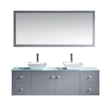 Load image into Gallery viewer, Virtu USA Clarissa 72&quot; Double Square Sink Vanity with Faucet - Mirror- Virtuusa