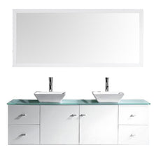 Load image into Gallery viewer, Virtu USA Clarissa 72&quot; Double Square Sink Vanity with Faucet - Mirror- Virtuusa