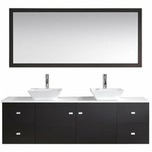 Load image into Gallery viewer, Virtu USA Clarissa 72&quot; Double Square Sink Vanity with Faucet - Mirror- Virtuusa