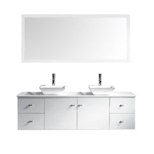 Load image into Gallery viewer, Virtu USA Clarissa 72&quot; Double Square Sink Vanity with Faucet - Mirror- Virtuusa