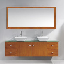 Load image into Gallery viewer, Virtu USA Clarissa 72&quot; Double Square Sink Vanity with Faucet - Mirror- Virtuusa