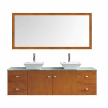 Load image into Gallery viewer, Virtu USA Clarissa 72&quot; Double Square Sink Vanity with Faucet - Mirror- Virtuusa