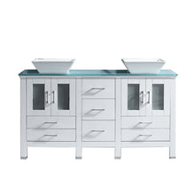 Load image into Gallery viewer, Virtu USA 60&quot; Bradford white double sink vanity