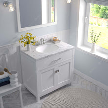 Load image into Gallery viewer, Virtu USA Caroline 36&quot; Single Bath Vanity in White with White Quartz Top and Round Sink- Virtuusa