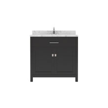 Load image into Gallery viewer, Virtu USA Caroline 36&quot; Single Bath Vanity in Espresso with White Quartz Top and Square Sink- Virtuusa