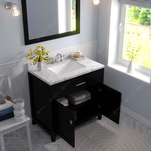Load image into Gallery viewer, Virtu USA Caroline 36&quot; Single Bath Vanity in Espresso with White Quartz Top and Square Sink- Virtuusa