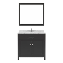 Load image into Gallery viewer, Virtu USA Caroline 36&quot; Single Bath Vanity in Espresso with White Quartz Top and Square Sink with Brushed Nickel Faucet with Matching Mirror- Virtuusa