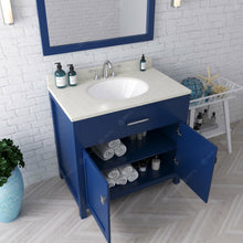 Load image into Gallery viewer, Virtu USA Caroline 36&quot; Single Bath Vanity in French Blue with Top and  Sink- Virtuusa