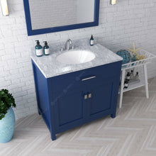 Load image into Gallery viewer, Virtu USA Caroline 36&quot; Single Bath Vanity in French Blue with Top, Sink , Faucet and Matching Mirror- Virtuusa