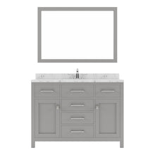 Load image into Gallery viewer, Virtu USA Caroline 48&quot; Single Bath Vanity in Cashmere Gray with White Quartz Top and Round Sink with Matching Mirror- Virtuusa