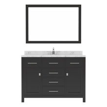 Load image into Gallery viewer, Virtu USA Caroline 48&quot; Single Bath Vanity in Espresso with White Quartz Top and Round Sink with Brushed Nickel Faucet with Matching Mirror- Virtuusa