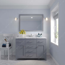Load image into Gallery viewer, Virtu USA Caroline 48&quot; Single Bath Vanity in Gray with White Quartz Top and Round Sink- Virtuusa