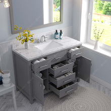 Load image into Gallery viewer, Virtu USA Caroline 48&quot; Single Bath Vanity in Cashmere Gray with White Quartz Top and Square Sink- Virtuusa