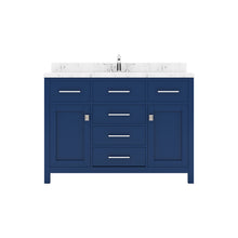 Load image into Gallery viewer, Virtu USA Caroline 48&quot; Single Bath Vanity in French Blue with White Quartz Top and Square Sink- Virtuusa