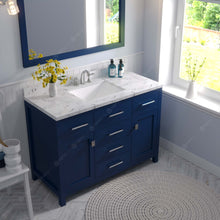 Load image into Gallery viewer, Virtu USA Caroline 48&quot; Single Bath Vanity in French Blue with White Quartz Top and Square Sink- Virtuusa