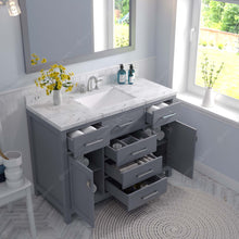 Load image into Gallery viewer, Virtu USA Caroline 48&quot; Single Bath Vanity in Gray with White Quartz Top and Square Sink- Virtuusa