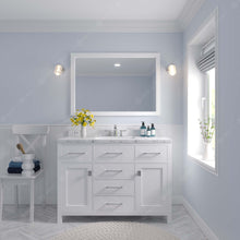 Load image into Gallery viewer, Virtu USA Caroline 48&quot; Single Bath Vanity in White with White Quartz Top and Square Sink- Virtuusa