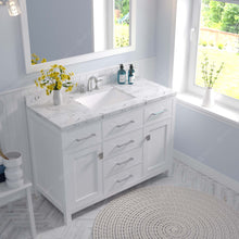 Load image into Gallery viewer, Virtu USA Caroline 48&quot; Single Bath Vanity in White with White Quartz Top and Square Sink- Virtuusa