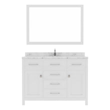 Load image into Gallery viewer, Virtu USA Caroline 48&quot; Single Bath Vanity in White with White Quartz Top and Square Sink with Polished Chrome Faucet with Matching Mirror- Virtuusa