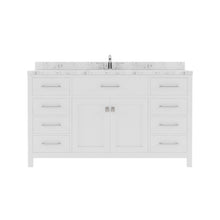 Load image into Gallery viewer, Virtu USA Caroline 60&quot; Single Bath Vanity in White with White Quartz Top and Square Sink- Virtuusa