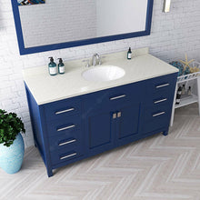 Load image into Gallery viewer, Virtu USA Caroline 60&quot; Single Bath Vanity in French Blue wit Top and Sink- Virtuusa