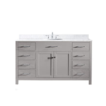Load image into Gallery viewer, Caroline 60&quot; Single Sink Italian Carrara White Marble Top Vanity with Faucet - Vanity Grace Store - Virtuusa