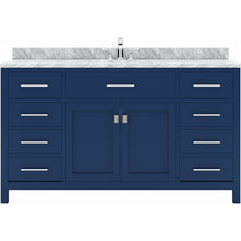Load image into Gallery viewer, Virtu USA Caroline 60&quot; Single Bath Vanity in French Blue wit Top and Sink- Virtuusa