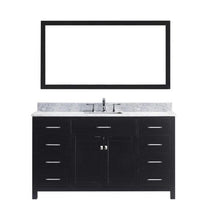 Load image into Gallery viewer, Caroline 60&quot; Single Sink Dazzle White Quartz Top Vanity with Mirror - Vanity Grace Store - Virtuusa